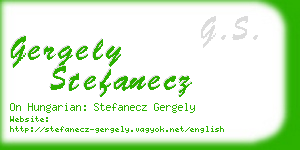 gergely stefanecz business card